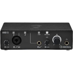 Steinberg IXO12 Black, 2x2 USB 2.0 24-Bit/192kHz Audio Interface With Cubase AI, Cubasis LE and Steinberg Plus Software