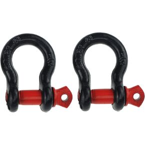 Anti-Rust NRC&XRC 2PCS 1/2" D Ring Bow Shackle Screw Pin Clevis Rigging Towing 2 Ton
