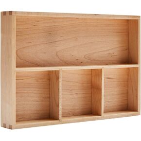 Wood Organizer Tray,Black Walnut,Desk & Drawer Storage Box (Maple Master)