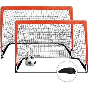 YSSOA 2 Set 4'x3' Portable Soccer Goals for Backyard Pop Up Folding Soccer Net with Carry Bag, Perfect for Youth, Adult, Games or Practice in Kuwait