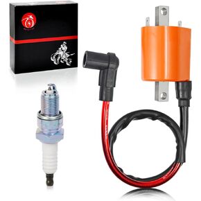 Ignition Coil & Spark Plug For Yamaha Gas Golf Cart G2 G5 G8 G9 G11 G14 1985-1996 OEM:J38-82310-20-00