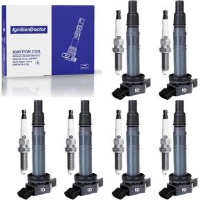 IgnitionDoctor Ignition Coil and Double Iridium Spark Plug Pack Of 6 Compatible with select 2003-2014 Tacoma, 4Runner, FJ Cruiser, Tundra 4L V6 90919-02248 UF-495