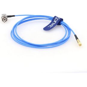 Eonvic Microdot M5 to BNC Male Vibration Acceleration Sensor Cable Low Noise 10-32UNF Signal Cable (Right Angle Microdot M5, 3M)