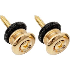 Musiclily Pro 14mm Steel G-type Strap Button End Pins for Acoustic Electric Guitar Bass, Black (Set of 2)