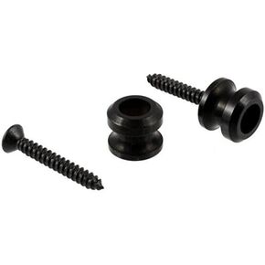 SCHALLER REPLACEMENT STRAP LOCK BUTTONS (2) GUITAR STRAPLOCK (BLACK)NEW