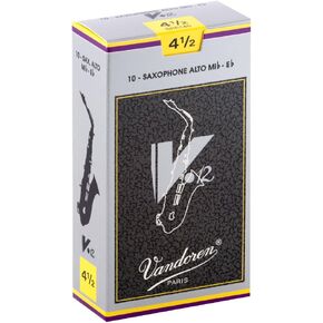 Vandoren SR6145 Alto Sax V.12 Reeds Strength 4.5; Box of 10