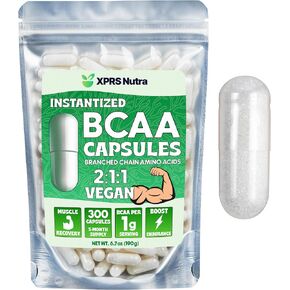 BCAA Amino Acids Capsules - Premium BCAAS Amino Acids Supplement - BCAA Pills - BCAAS Amino Acids Capsules - Branched Chain Amino Acids Nutritional Supplements - BCAA Capsules Nutrition 3 Month Supply