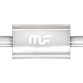 MagnaFlow Performance Exhaust Muffler 12214: 2"/2" Inlet/Outlet, 5x8x14" Oval, Stainless Steel, Satin Finish