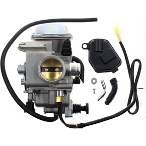Carbhub Carburetor for Honda Foreman 450 TRX 450 TRX450ES TRX450FE TRX450FM TRX450S 1998-2004 Aftermarket Carb with Throttle Base Cover & Screw