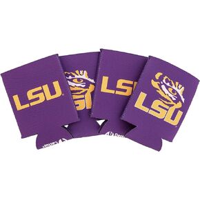 يمكن لجامعة ولاية لويزيانا LSU عازل مبرد المشروبات 4 عبوات من حامل المشروبات الرغوي تايجرز جيوكس (4 عبوات)