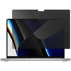 Privacy Screen Protector for MacBook Pro 14 Inch Model A2779 2023 A2442 2022 2021, Anti-Spy Tempered Glass Tinted Screen Film Guard for MacBook Pro 14 M2 M1 Pro/Max Chip & Touch ID