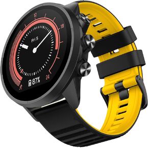 OVERSTEP Compatible with Suunto 9 Baro Band, 24mm Soft Silicone Watch Band Replacement for Suunto 7, Suunto D5 Smartwatch