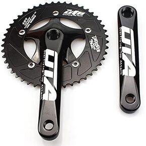 BESNIN Single Speed Bike Crankset 170mm 48T BCD Single Crankarms for Bicycle Square crankset Black