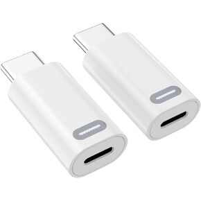 محول Lightning إلى USB C ذكر لهاتف iPhone 15، 2 حزمة USB من النوع C ذكر إلى موصل Lightning أنثى متوافق مع iPhone 15/15 Plus/15 Pro/15 Pro Max، iPad، يدعم الشحن السريع 35 وات PD ونقل البيانات