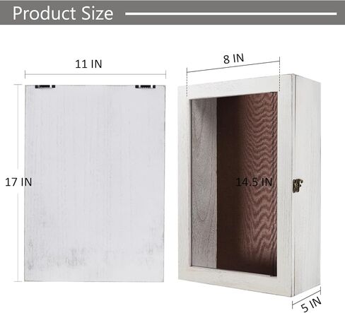 11x17 Extra Deep Shadow Box Frame with Linen Back - Sturdy Rustic Memory Display Case for Flowers, Weddings, Tickets, and 3D Items - Includes Push Pins (Black) in Saudi Arabia