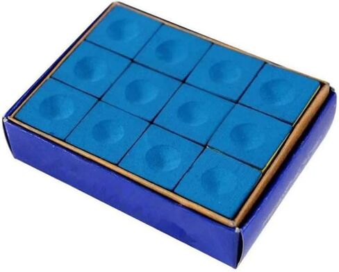 Snooker & Pool Pioneer Cue Chalk, Blue, Box of 12 pcs in Kuwait