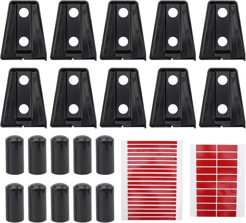 Hood & Door Hinge Cover 10 PCS for 2007-2018 Jeep Wrangler JK JKU, Black in Saudi Arabia