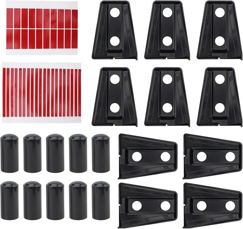 Hood & Door Hinge Cover 10 PCS for 2007-2018 Jeep Wrangler JK JKU, Black in Saudi Arabia