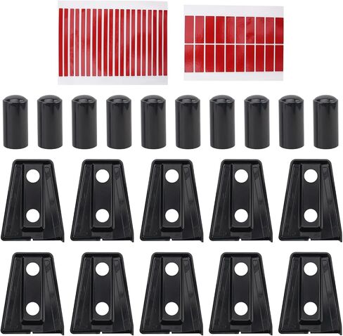 Hood & Door Hinge Cover 10 PCS for 2007-2018 Jeep Wrangler JK JKU, Black in Saudi Arabia