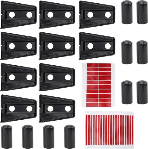 Hood & Door Hinge Cover 10 PCS for 2007-2018 Jeep Wrangler JK JKU, Black in Saudi Arabia