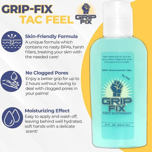 Tac Feel, Sticky Liquid Chalk, Get a Grip Enhancer Gel, 2 ounce bottle ! Tennis, Golf, Pole Dancing, Pickle Ball, Weightlifting, Running & More ! in Saudi Arabia