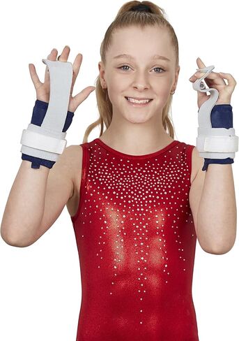 Hook & Loop Grips for Girls Gymnastics | Dowel Grips, 4" Wristbands | Gymnastics Grips for Girls | Youth Bar Grips | Gymnastics Gloves in Saudi Arabia