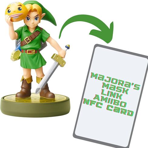 AW Anime WRLD Majoras Mask Link AmiiboCard - مجموعة TLOZ - بديل بطاقة NFC لشخصيات AmiiboFigers - متوافق مع Nintendo Switch/3DS/Wii in Kuwait