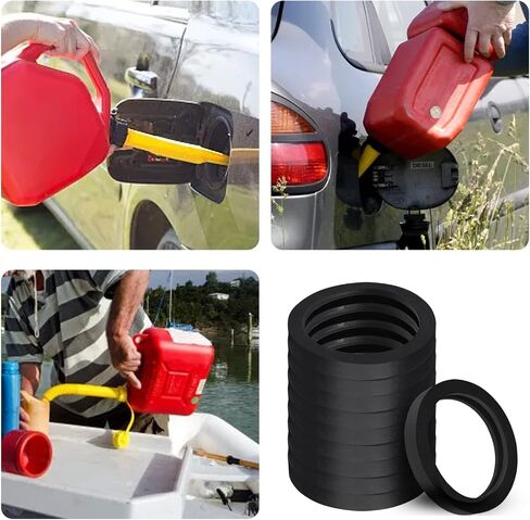 10pcs Gas Can Gaskets Replacement,Universal Fuel Gas Can Seals Spout Gasket Rubber Ring Can Gaskets Jerry Can Cap Gasket Compatible with Most Gas Can Spout in Saudi Arabia