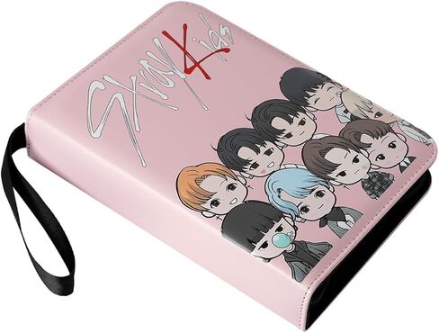 Kpop Photocard Holder Binder Sleeves K-pop Photo Card Album Book for Straykids Photocards Holder 400 Cards 4-Pocket Leatherette Toploading Zip Binder in Kuwait