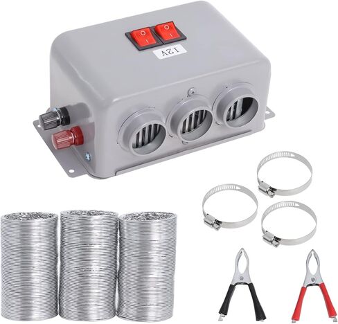 سخان سيارة 3 فتحات 12 فولت، سخان سيارة 12 فولت 600 وات ‑ 800 وات، سخان سيارة مدمج، تدفئة تلقائية، مزيل صقيع السيارة لفصل الشتاء، تسخين سريع منخفض الضوضاء in Kuwait