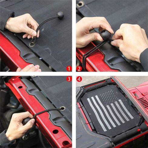 Savadicar Mesh Shade Top Sunshade Cover for 2007-2018 Jeep Wrangler JK JKU 2 and 4 Door, Provide UV Protection, Durable Polyester, Black in Saudi Arabia