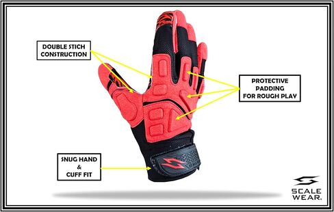Black Stealth Padded Football Receiver Lineman Gloves Grip Silicone Palms Adult Mens Youth Sticky Boost Your Game in Saudi Arabia