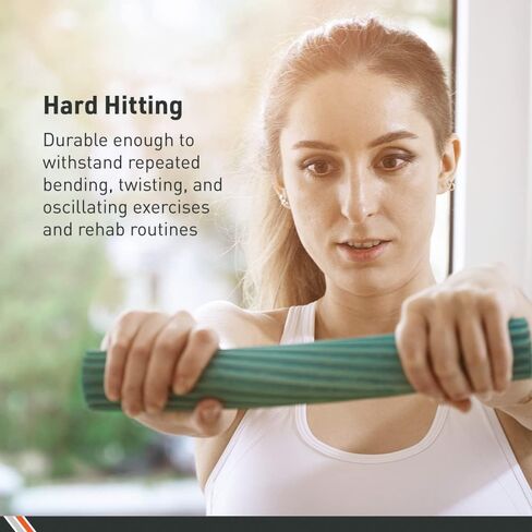 Body Sport Twist & Flex Bar, Green, Medium, 15 lb. – Flexible Rehab Equipment for Tennis Elbow, Golfer's Elbow, Arm Injuries, & Tendonitis – Resistance Training for Improved Grip & Strength in Kuwait