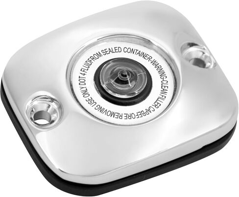 HDBUBALUS Chrome Front Brake Master Cylinder Cover Fit for Harley Touring 05-07 Dyna 06-17 in Saudi Arabia