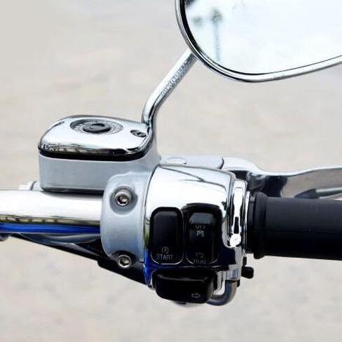 HDBUBALUS Chrome Front Brake Master Cylinder Cover Fit for Harley Touring 05-07 Dyna 06-17 in Saudi Arabia