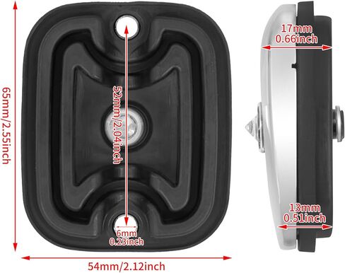 HDBUBALUS Chrome Front Brake Master Cylinder Cover Fit for Harley Touring 05-07 Dyna 06-17 in Saudi Arabia