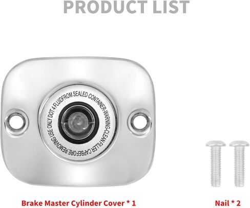 HDBUBALUS Chrome Front Brake Master Cylinder Cover Fit for Harley Touring 05-07 Dyna 06-17 in Saudi Arabia