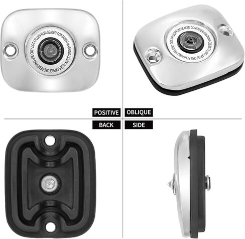 HDBUBALUS Chrome Front Brake Master Cylinder Cover Fit for Harley Touring 05-07 Dyna 06-17 in Saudi Arabia