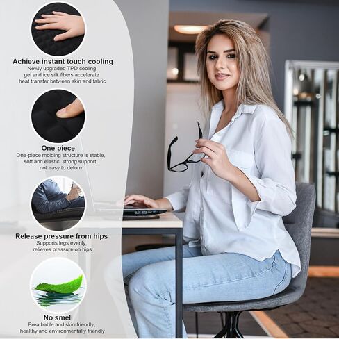 Gel Seat Cushion for Car Seat Driver Truck Seat and Office Chair, Wheelchair All Types of Seats Breathable Anti-Slip Long-Lasting Coolness in Saudi Arabia