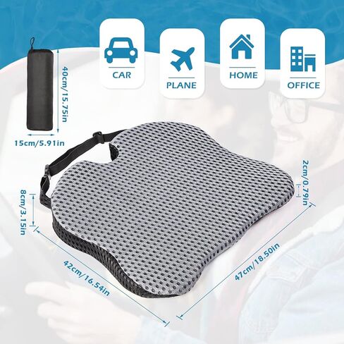 وسادة مقعد السيارة إسفين - وسادة مقعد للقيادة بحجم أكبر. وسادة من الإسفنج الذكي لتخفيف الضغط على عظم الذنب. وسادة مقعد معززة للسيارات والشاحنات والمركبات وكرسي المكتب in Kuwait