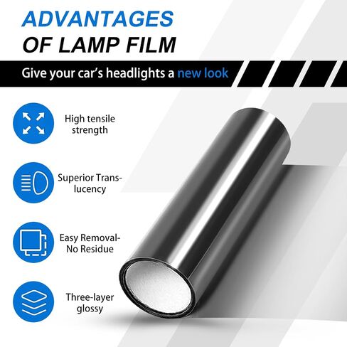 Car Light Tint Film,Headlight Tint and Tail Lights Automotive Headlights, 11.88×48 Inches, Self-Adhesive Vinyl Wrap Protector Film Easy Modification for Cars, Trucks, SUVs (Yellow) in Saudi Arabia