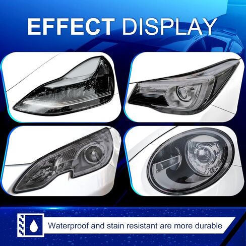 Car Light Tint Film,Headlight Tint and Tail Lights Automotive Headlights, 11.88×48 Inches, Self-Adhesive Vinyl Wrap Protector Film Easy Modification for Cars, Trucks, SUVs (Yellow) in Saudi Arabia