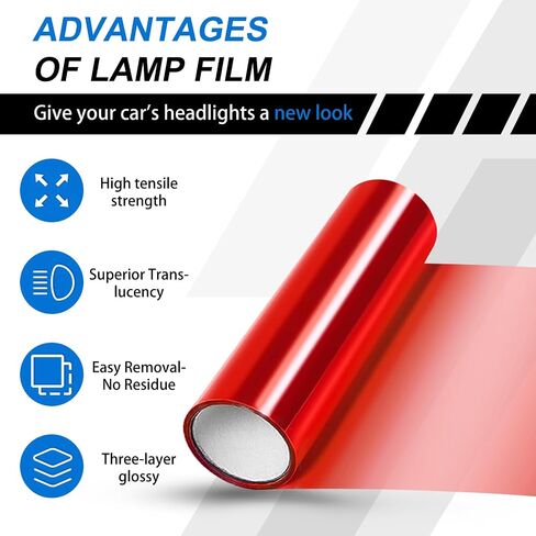 Car Light Tint Film,Headlight Tint and Tail Lights Automotive Headlights, 11.88×48 Inches, Self-Adhesive Vinyl Wrap Protector Film Easy Modification for Cars, Trucks, SUVs (Yellow) in Saudi Arabia