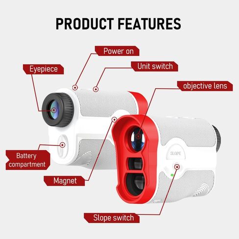 Golfer Gains Laser Golf Rangefinder, Slope Compensation, Flag Lock Vibration, Golf Rangefinder with Magnet in Saudi Arabia