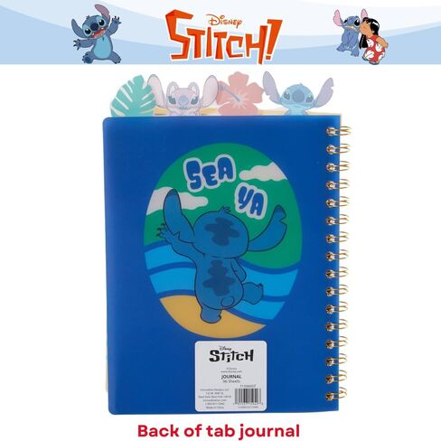دفتر يوميات من Innovative Designs Stitch Tab، غلاف حلزوني، 96 صفحة مسطرة، 8 × 7 بوصة، أصفر in Kuwait