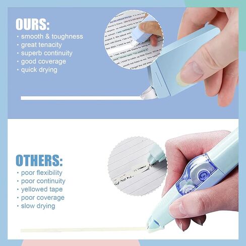 Correction Tape 6pcs Morandi color white correction tape Correction Tape Eraser, INS style for Typo Correction (6 colors) in Saudi Arabia