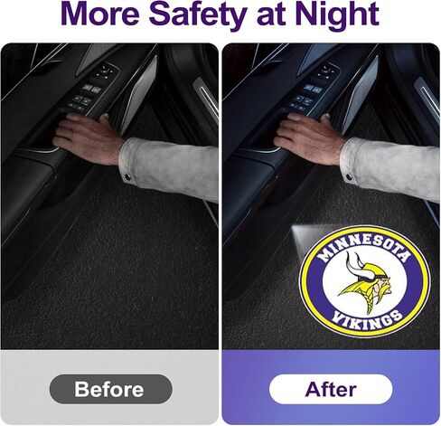 2Pcs Vikings Car Door Lights Logo Projector, WIireless Led Welcome Logo Ghost Shadow Light Compatible with All in Saudi Arabia