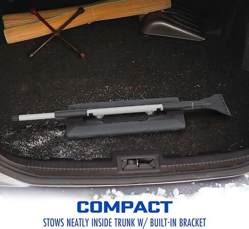 Snow Joe SJBLZD-LED-BLK مكنسة الثلج المتداخلة 4 في 1 + مكشطة ثلج، رأس إسفنجي مقاوم للخدش مقاس 45.72 سم، مع مصابيح أمامية LED، أسود in Kuwait