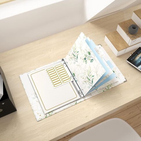 Rouidr 3 Ring Binder with clipboard, 1 inch 8.5 x 11 in Letter Size View Binders Organizer with Dividers Tabs & Clear Sleeves, School Supplies, Office Supplies, Colorful Leaves in Kuwait