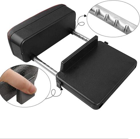 JEYODA Car Armrest Box Adjustable Pad Refit Car Central Lift Armres Storage Organizer Box Arm Rest(Black line) in Saudi Arabia